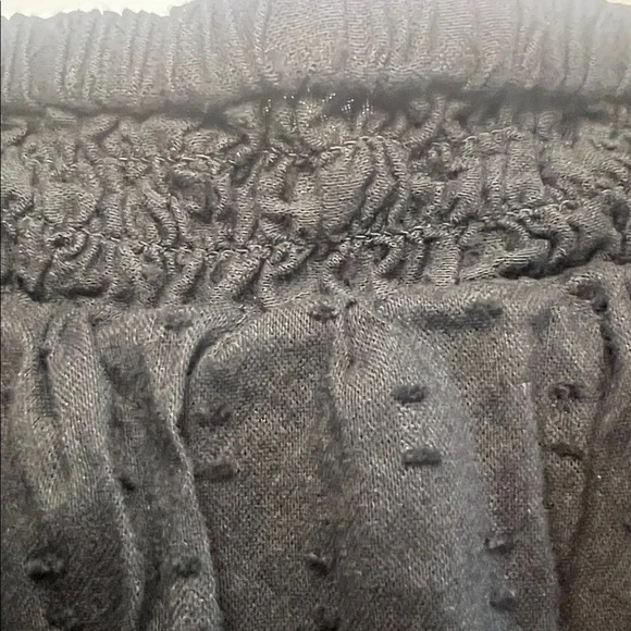 Old Navy Black Swiss Dot Tiered Ruffle Mini Skirt Boho Cottagecore Elastic Waist - Picture 7 of 14